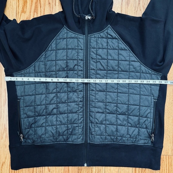 OLD NAVY BLACK Zip Up Long Sleeve Soft Slouchy Dynamic Fleece Hybrid Hoodie XXL - Picture 10 of 16